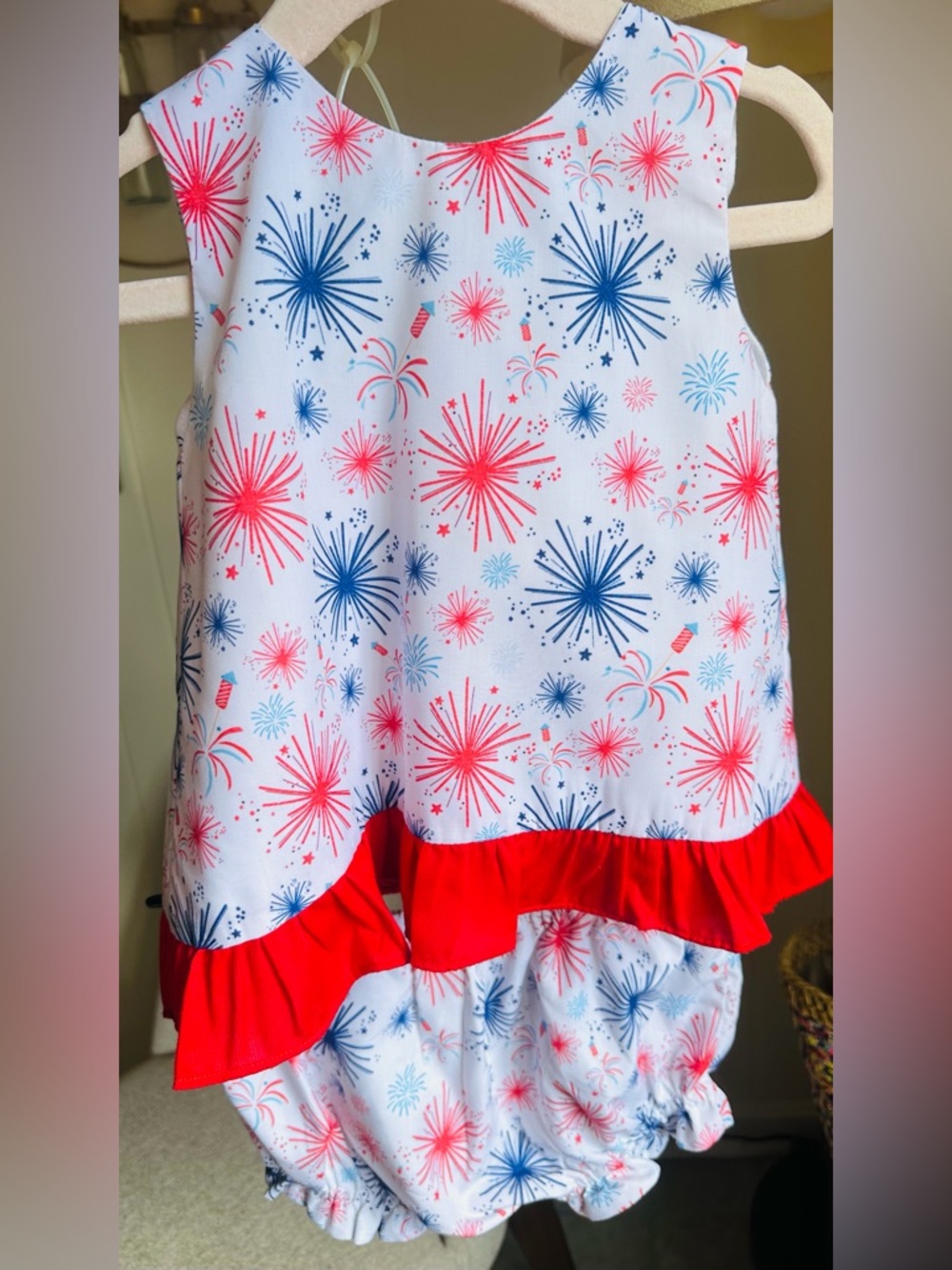 🎆 The Smocking Place 4th of July Outfit – Toddler Girl 4T 🇺🇸